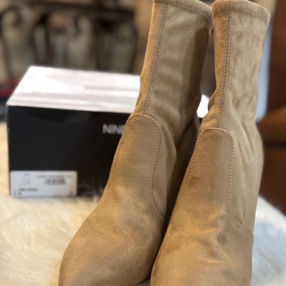 Tan Nine West REVES2 Ankle Boots
